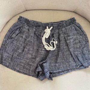 Women's Heather Charcoal Athletic Shorts with Drawstring